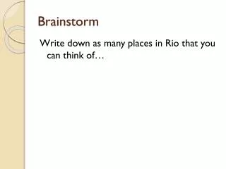 brainstorm