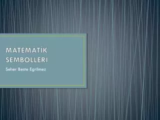 matemat k semboller