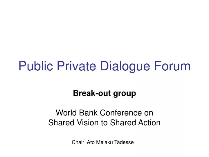 public private dialogue forum