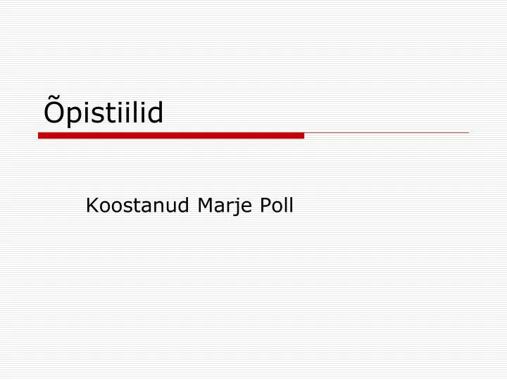 pistiilid