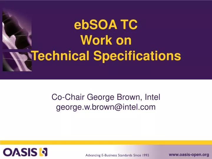 ebsoa tc work on technical specifications