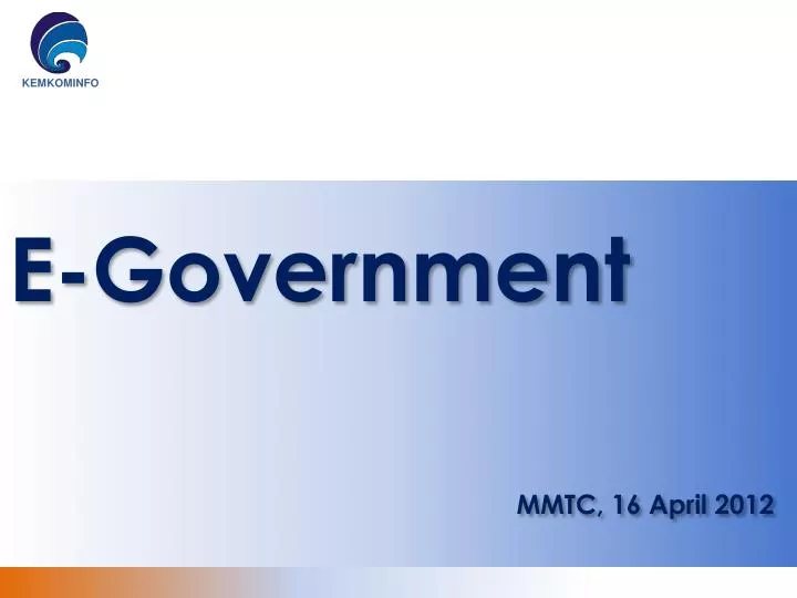e government mmtc 16 april 2012