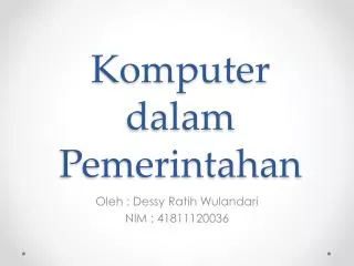 komputer dalam pemerintahan