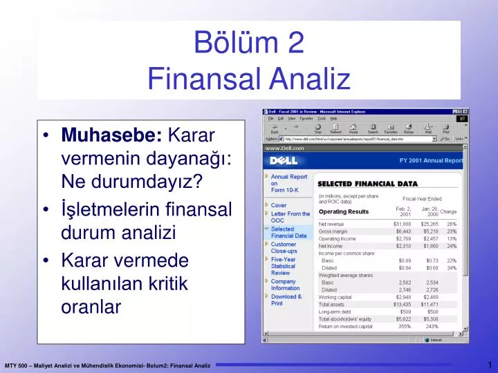 b l m 2 finansal analiz