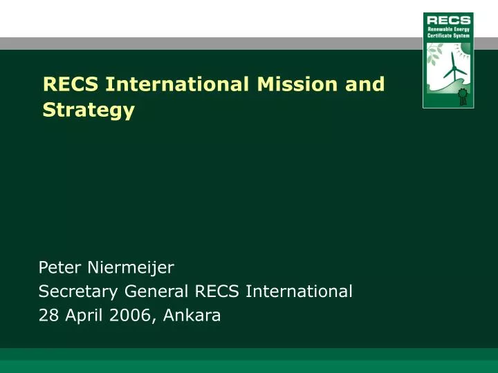 recs international mission and strategy