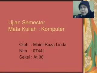 ujian semester mata kuliah komputer