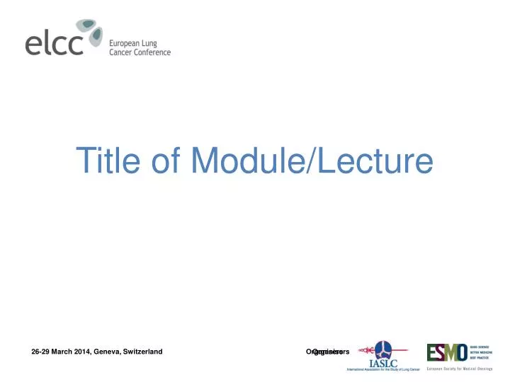 title of module lecture