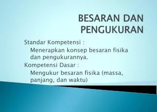 besaran dan pengukuran