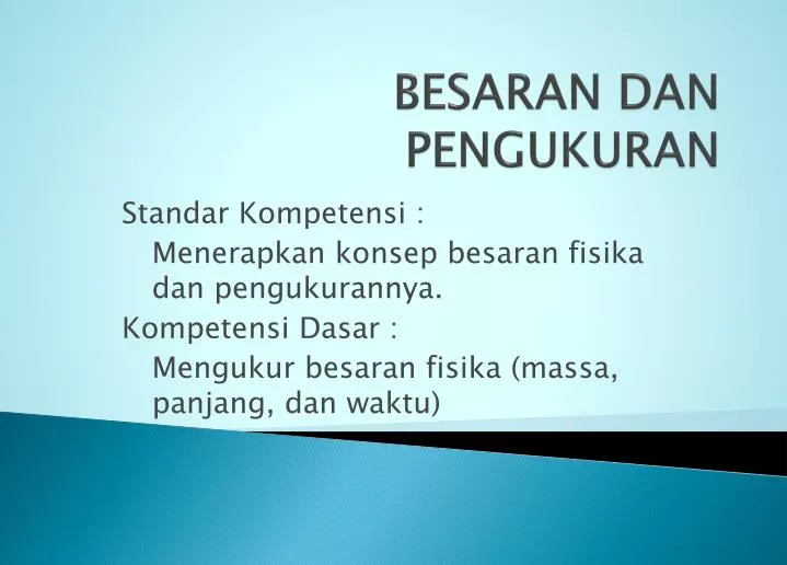 besaran dan pengukuran