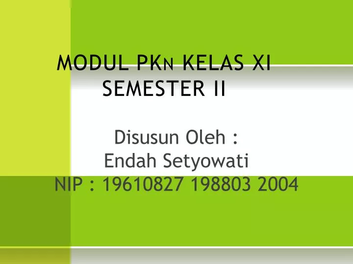 modul pkn kelas xi semester ii