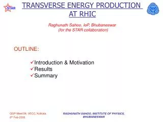 TRANSVERSE ENERGY PRODUCTION AT RHIC