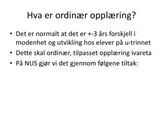 hva er ordin r oppl ring