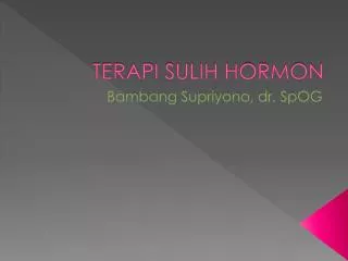 terapi sulih hormon