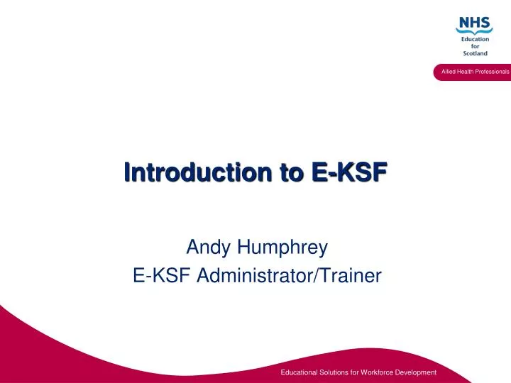 introduction to e ksf