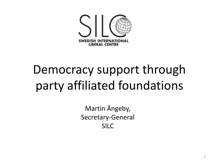 democracy support through party affiliated foundations