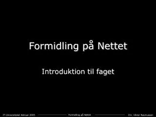 formidling p nettet