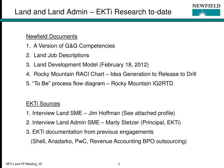 land and land admin ekti research to date