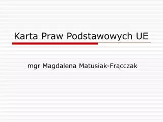 karta praw podstawowych ue