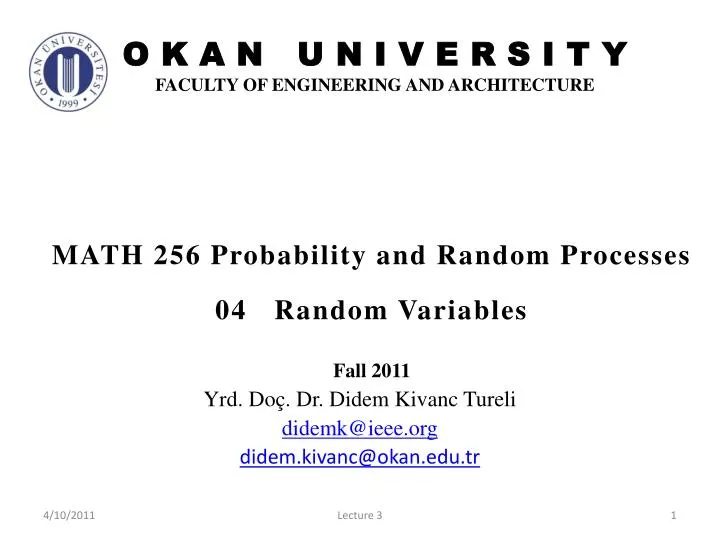 math 256 probability and random processes