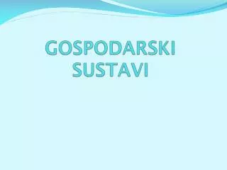gospodarski sustavi