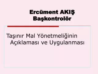 ta n r mal y netmeli inin a klamas ve uygulanmas