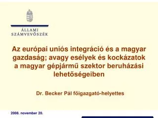 dr becker p l f igazgat helyettes