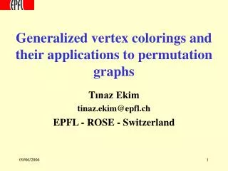 Generalized vertex colorings and their applications to permutation graphs