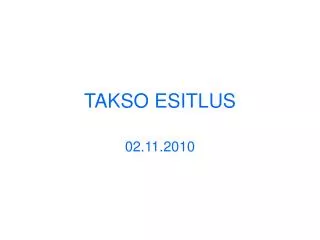 takso esitlus