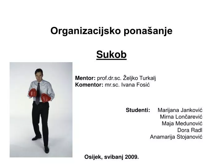 organizacijsko pona anje sukob