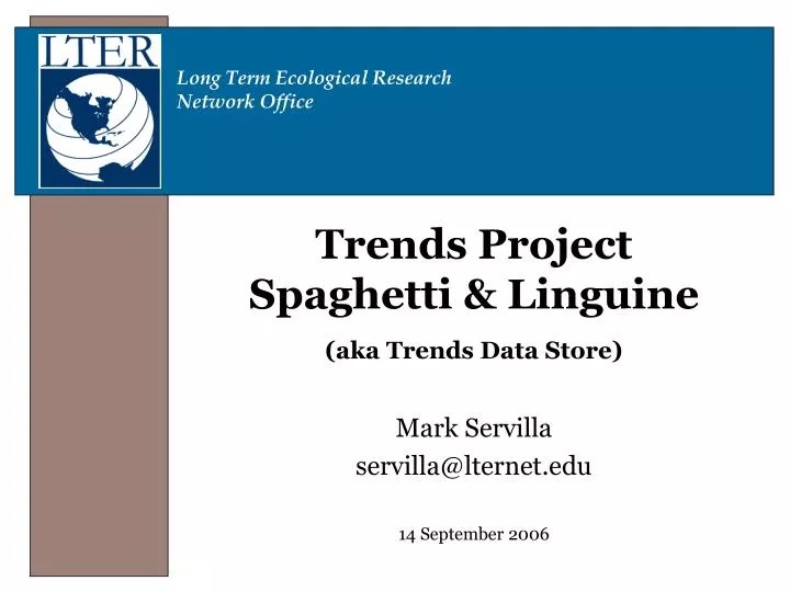 trends project spaghetti linguine aka trends data store