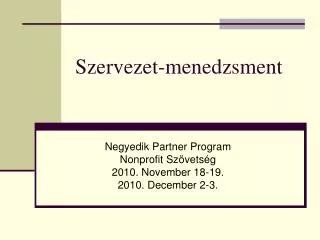 szervezet menedzsment