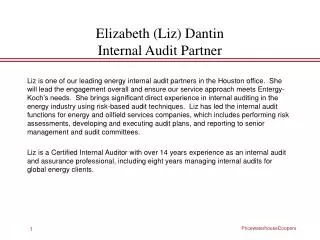 Elizabeth (Liz) Dantin Internal Audit Partner