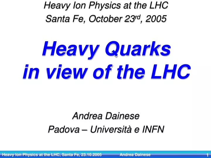 heavy quarks in view of the lhc