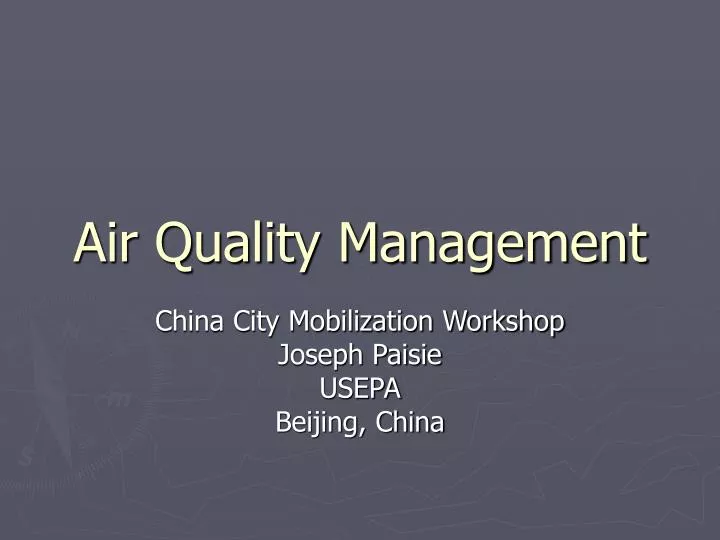 air quality management