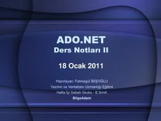 ado net ders notlar ii