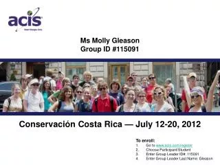 Ms Molly Gleason Group ID #115091