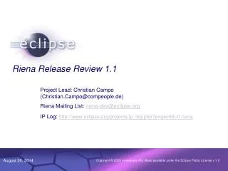 Riena Release Review 1.1