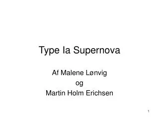 type ia supernova
