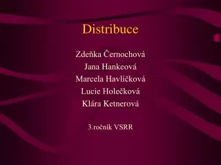 distribuce