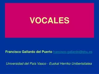 vocales