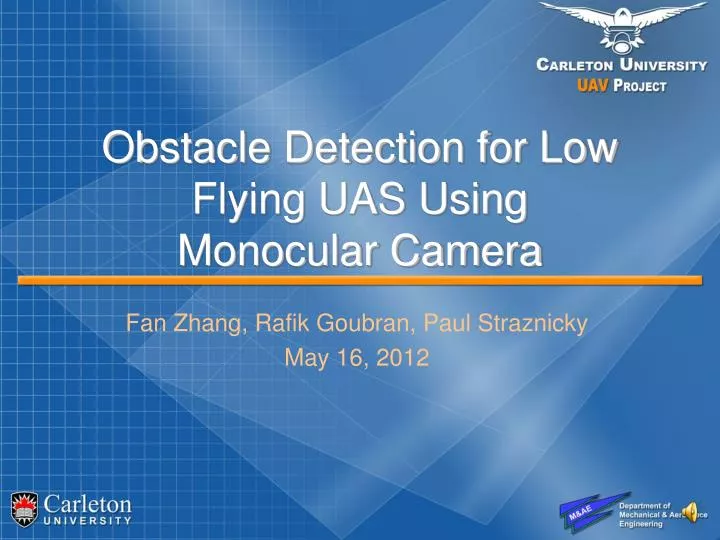 obstacle detection for low flying uas using monocular camera