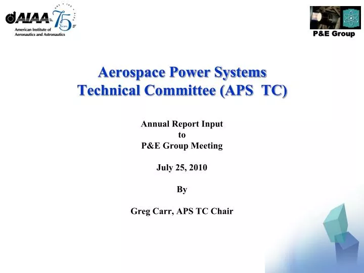 aerospace power systems technical committee aps tc