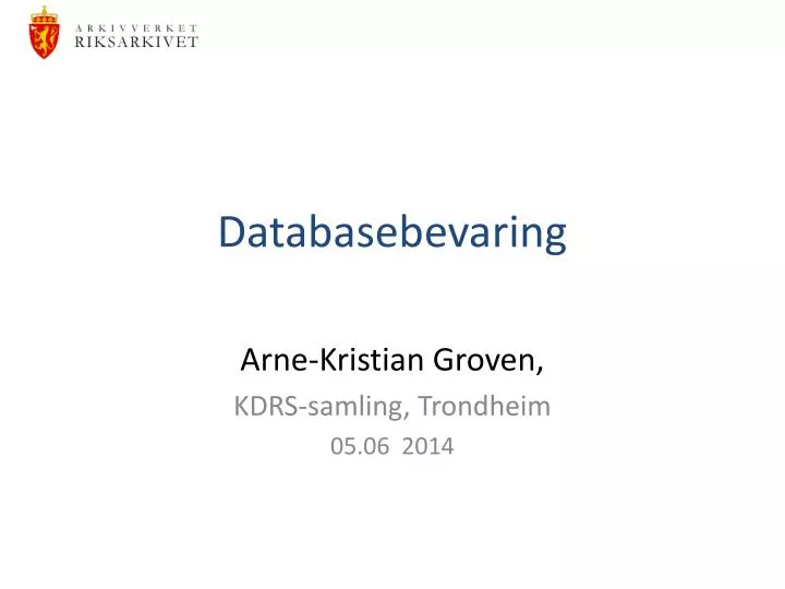 databasebevaring