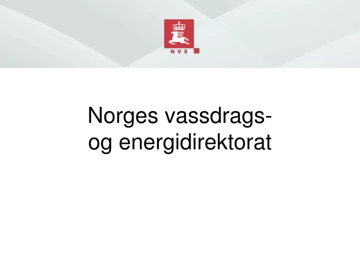 norges vassdrags og energidirektorat