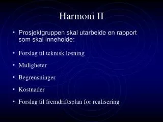 harmoni ii
