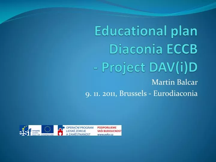 educational plan diaconia eccb project dav i d