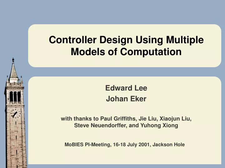 controller design using multiple models of computation