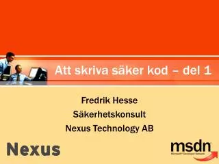 att skriva s ker kod del 1