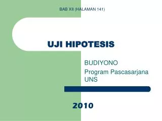 uji hipotesis