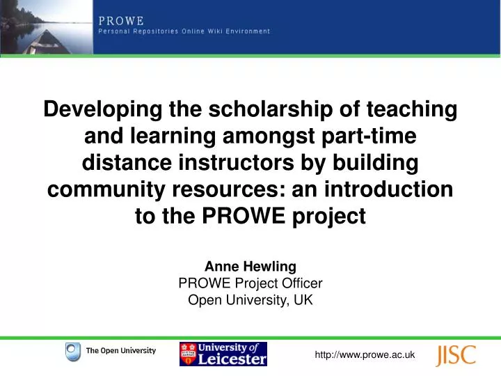 anne hewling prowe project officer open university uk